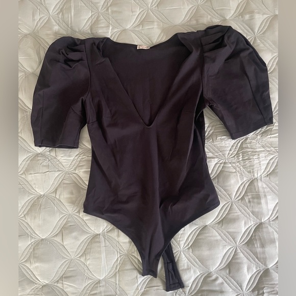 Intimately FP by Free People Va Va Voop Puff Black Bodysuit Size M - Picture 6 of 7